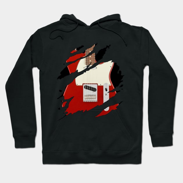 Red Telecaster Soul Hoodie by Flyingpanda